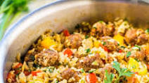 Easy One-Skillet Sausage and Peppers with Rice Easy One-Skillet Sausage and Peppers with Rice