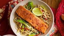 Teriyaki salmon noodles Teriyaki salmon noodles