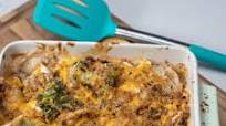 Cheesy Baked Pierogy Casserole Cheesy Baked Pierogy Casserole
