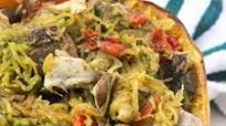 5-Ingredient Chicken Pesto Spaghetti Squash 5-Ingredient Chicken Pesto Spaghetti Squash