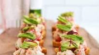 Creamy langostino salad bruschetta Creamy langostino salad bruschetta