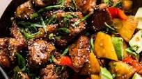 Pineapple Pork Stir-Fry with Peppers Recipe Pineapple Pork Stir-Fry with Peppers Recipe