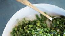 Peas and Pea Shoots with Spring Onions and Mint Peas and Pea Shoots with Spring Onions and Mint