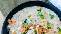 Double Egg Porridge with Minced Pork Double Egg Porridge with Minced Pork