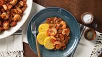 Shrimp Sofrito over Polenta Cakes Shrimp Sofrito over Polenta Cakes