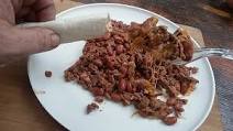 One Skillet Meal - Hamburger & Beans in Cast Iron over a Campstove One Skillet Meal - Hamburger & Beans in Cast Iron over a Campstove