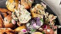 Grilled Potato Salad with Hickory Smoked Brown Sugar Pork Chops Grilled Potato Salad with Hickory Smoked Brown Sugar Pork Chops