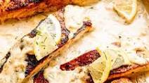 Pan Seared Salmon with Creamy Dill Sauce Pan Seared Salmon with Creamy Dill Sauce