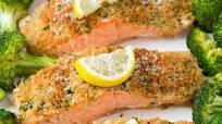Sheet Pan Parmesan Crusted Salmon with Broccoli Sheet Pan Parmesan Crusted Salmon with Broccoli
