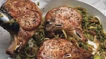 Pork Chops with Leeks in Mustard Sauce Pork Chops with Leeks in Mustard Sauce