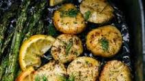 Air Fryer Lemon Dill Scallops