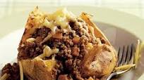 Baked potato with mince Baked potato with mince
