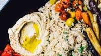 Hummus Platter with Roasted Vegetables and Rice Hummus Platter with Roasted Vegetables and Rice