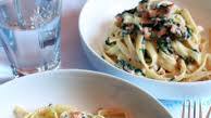 Pasta with cream cheese, smoked salmon and spinach Pasta with cream cheese, smoked salmon and spinach