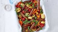 Sausage and veggie tray bake Sausage and veggie tray bake