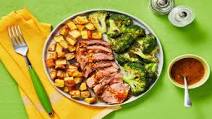 Honey Thyme Pork Tenderloin with Roasted Potatoes & Broccoli Honey Thyme Pork Tenderloin with Roasted Potatoes & Broccoli