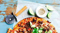 Mexican beef barbecue pizza Mexican beef barbecue pizza