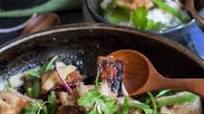 Easy Caramelised Pork Belly bamboo shoots coriander Easy Caramelised Pork Belly bamboo shoots coriander