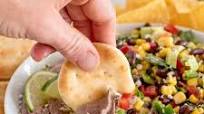 Black Bean Hummus with Corn Salad Topping Black Bean Hummus with Corn Salad Topping