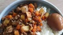 Braised minced pork with potato and carrot Braised minced pork with potato and carrot