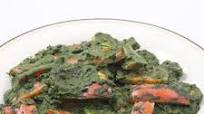 Indian Cheese and Red Peppers in Fragrant Spinach Sauce Indian Cheese and Red Peppers in Fragrant Spinach Sauce