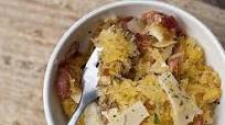 Spaghetti Squash with Bacon, Garlic, and Parmesan Spaghetti Squash with Bacon, Garlic, and Parmesan