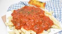 Mostaccioli with Creamy Tomato Sauce Mostaccioli with Creamy Tomato Sauce