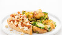 Bruschetta Chicken with Parmesan Potatoes and Shaved Brussels Sprouts easy prep & pan included Bruschetta Chicken with Parmesan Potatoes and Shaved Brussels Sprouts easy prep & pan included