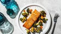 Roasted Salmon and Broccoli With Ginger-Soy Marinade Roasted Salmon and Broccoli With Ginger-Soy Marinade