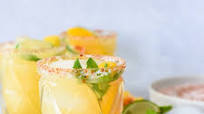Smoky Peach Mezcal Margaritas Smoky Peach Mezcal Margaritas