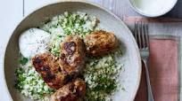 Pork kebabs with spicy cauliflower couscous Pork kebabs with spicy cauliflower couscous