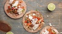 Smashed Guacamole with Pomegranate and Pepita Seeds Smashed Guacamole with Pomegranate and Pepita Seeds