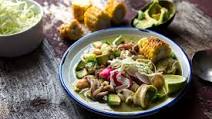 Corn-Seafood Stew With Avocado and Chiles Corn-Seafood Stew With Avocado and Chiles