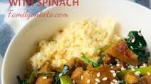 Thai pork tenderloin with spinach Thai pork tenderloin with spinach