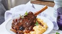 Greek-style slow cooked lamb shanks Greek-style slow cooked lamb shanks