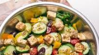 Vegan Greek Salad with Tofu Feta Vegan Greek Salad with Tofu Feta