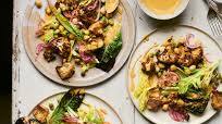 Cauliflower Caesar Salad with Crispy Broad Beans and Tahini Dressing Cauliflower Caesar Salad with Crispy Broad Beans and Tahini Dressing