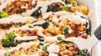 Chile Rellenos Casserole & Southwest Crema Chile Rellenos Casserole & Southwest Crema