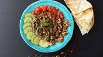 Syrian Baba Ganoush (No Tahini) - Smoky Eggplant Pomegranate Dip Syrian Baba Ganoush (No Tahini) - Smoky Eggplant Pomegranate Dip