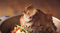 Braised and Roasted Pork Shanks with Prosciutto and Porcini Mushrooms Braised and Roasted Pork Shanks with Prosciutto and Porcini Mushrooms