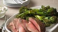 Herb-Crusted Sirloin Tip Roast with Creamy Horseradish-Chive Sauce Herb-Crusted Sirloin Tip Roast with Creamy Horseradish-Chive Sauce