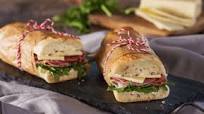 Prosciutto Rosemary Pressed Baguette Sandwich Prosciutto Rosemary Pressed Baguette Sandwich