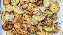 Baked Honey Lemon Chicken and Potatoes Baked Honey Lemon Chicken and Potatoes
