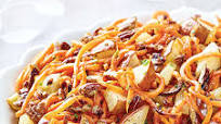 Roasted Sweet Potato Noodles with Pears & Pecans Roasted Sweet Potato Noodles with Pears & Pecans