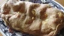 Calzone (folded pizza) from eggplant Calzone (folded pizza) from eggplant