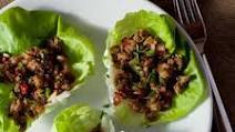 Spicy Ginger Pork in Lettuce Leaves Spicy Ginger Pork in Lettuce Leaves