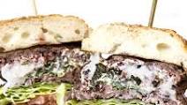 Goat Cheese & Spinach Stuffed Burger Goat Cheese & Spinach Stuffed Burger