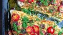 Mediterranean-Style Baked Grouper with Tomatoes and Olives Mediterranean-Style Baked Grouper with Tomatoes and Olives