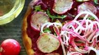 Beet Hummus Naan Pizza Beet Hummus Naan Pizza