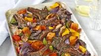 Herbed lamb cutlets with roasted vegetables Herbed lamb cutlets with roasted vegetables